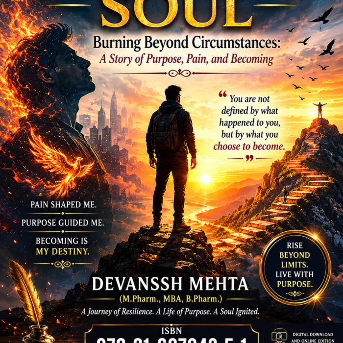 IGNITED SOUL Burning Beyond Circumstances: A Story of Purpose, Pain, and Becoming By Devanssh Mehta (M.Pharm., MBA, B.Pharm.) _ISBN 978-81-687042-5-1